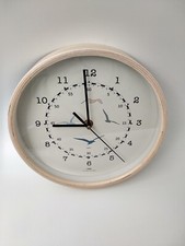 Horloge marine cadran bois