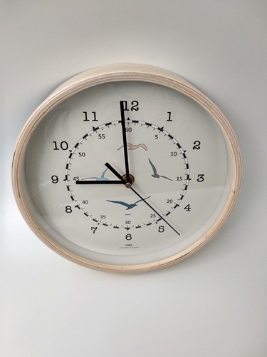 Horloge marine cadran bois