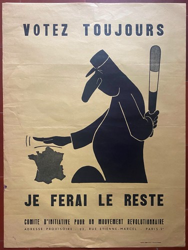 Affiche politique mai votez - mai, 68
