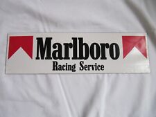 RARE AUTOCOLLANT MARLBORO RACING SERVICE 45 X 13 CM RECTO/VERSO + 1 PETIT