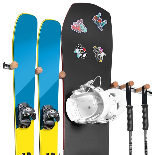 Ski snowboard wall mount - ski,