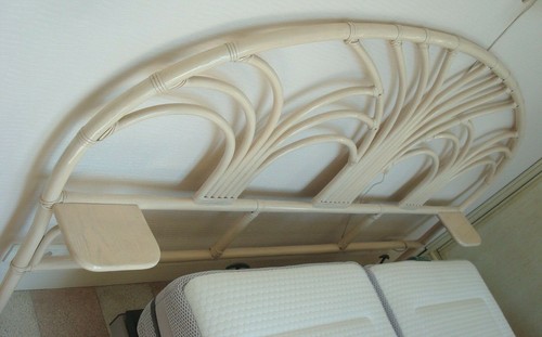 Tête lit rotin beige - lit,