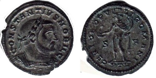Constantius follis trier - -,