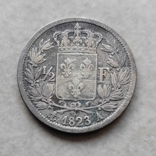 Louis XVIII - 1/2 franc 1823 A Paris 