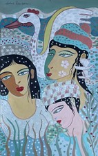 Tableau peinture XXem signé Adnene Chennaoui  hommage  Aly Ben Salem ( TUNISIE)