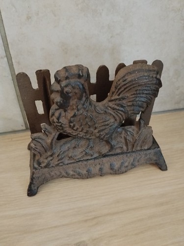 Porte lettre fonte vintage - fonte, coq