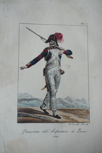 Litho couleur costume portrait - couleur,