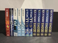 Lot 12 Cassette Vidéo Vierges VHS  SONY TDK Lenoir 240 180 120 Sous Blister