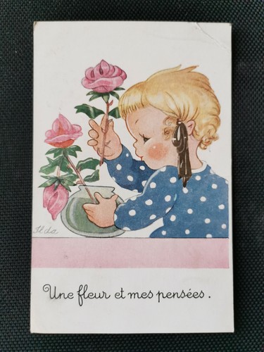 Cpa une fleur mes pensées - une,