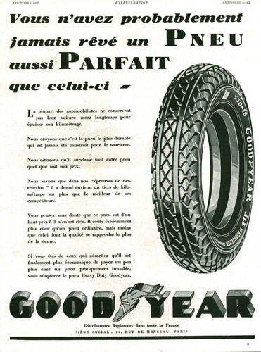 Publicité ancienne voiture