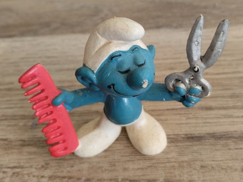Figurine schtroumpf coiffeur - figurine,