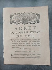 Loi Décret Arrêt LOUIS XVI - Vente Mulets Chevaux Maladie