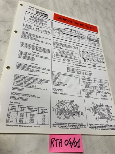 Fiche technique automobile