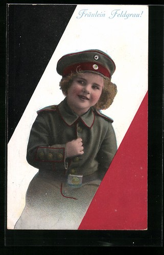 Carte postale mlle - carte, feldgrau