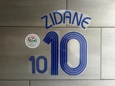 Kit Patch Flocage ZIDANE #10 Maillot blanc France FFF Coupe du Monde 2006 Finale