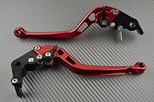 levier leviers levers long CNC red rouge Honda  VFR800 VFR 800 FI 	1998-2001