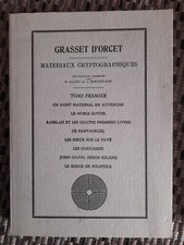 GRASSET D'ORCET / MATÉRIAUX CRYPTOGRAPHIQUES 2 TOMES 1983 TBE