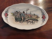 Rare Petit  Plat Faïences Sarreguemines Obernai -- Loux Utzschneider