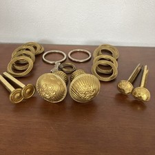 embouts tringle rideau en laiton Ancien Art Deco 1920