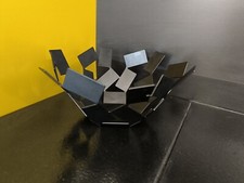 Corbeille à fruits noire en acier Clichy Alessi 27,30 cm