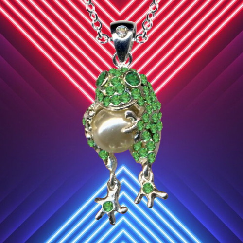 Joli pendentif grenouille - , +