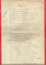 AV46-POEME AUTOGRAPHE SIGNE-GUY CHARLES CROS-[ORAISON]