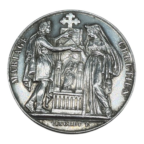 Medaille mariage chrestien - medaille,