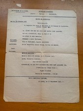 LOUIS FERDINAND CELINE EXTRAIT D'ACTE DE NAISSANCE  COURBEVOIE Le Havre 1946