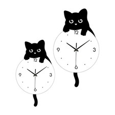 Horloge murale chat avec queue