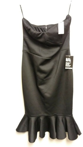 Express strapless black satin - strapless,