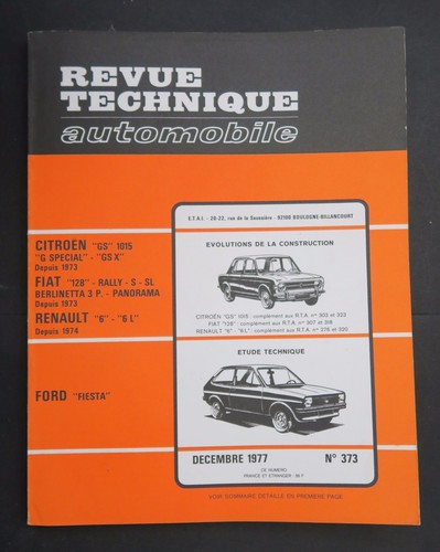 Revue technique automobile rta - technique,