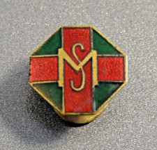 INSIGNE EPINGLETTE MS Croix rouge SERVICE MEDICAL DES ARMEES ?? 1930 BE