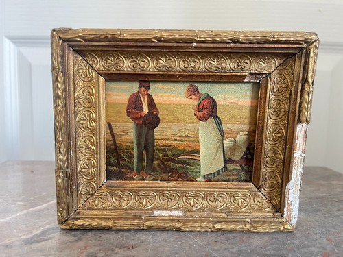 Ancien tableau cadre doré - tableau,