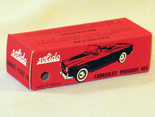 SOLIDO PEUGEOT 403 CABRIOLET BOITE REPRO REF (108)