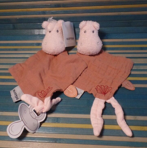 N01 lot 2doudou hippopotame - /,