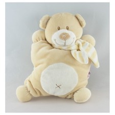 Doudou semi plat ours écru