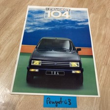 Peugeot 104 Z style Z GLS 1987 prospectus catalogue automobile publicité