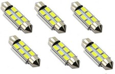 6x Ampoules C5W Navettes LED 36mm 12V Blanc 6500K Canbus 6 SMD Habitacle coffre