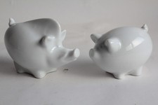 Cochon et Phacochère porcelaine Hollohaza Hongrie (70085)