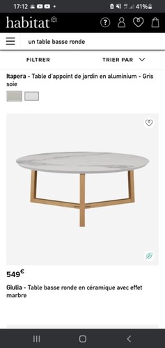 Table basse ronde giulia - table,