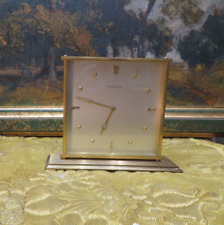ancienne pendule de bureau  jaeger  lecoultre en bronze annees 50