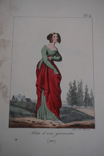 Litho xix couleur - xix, costume