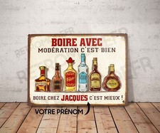 Plaque métal vintage Bar