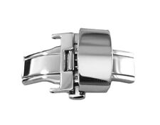 Boucle déployante papillon acier inoxydable poli 16mm 18mm 20mm 22mm 24mm 26mm