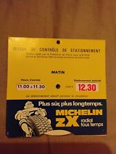 Michelin ZX Disque de Contrôle de Stationnement  Vintage