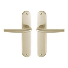 Poignées sur plaques bec-de-cane - aluminium champagne - San Diego HOPPE