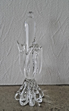 E5   Pied de lampe en cristal à équiper Objet en parfait état,