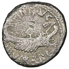 Monnaie romaine MARC ANTOINE Denier revers Aigle Légionnaire argent 32-31 av.JC