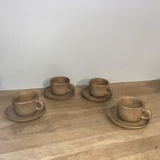 Lot De 4 Tasses À Café Sous Tasses En Grès Cuisine Vintage