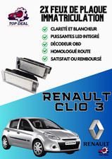 2x Feux de plaque d'immatriculation LED Renault clio 3  de 2005 à 2014
